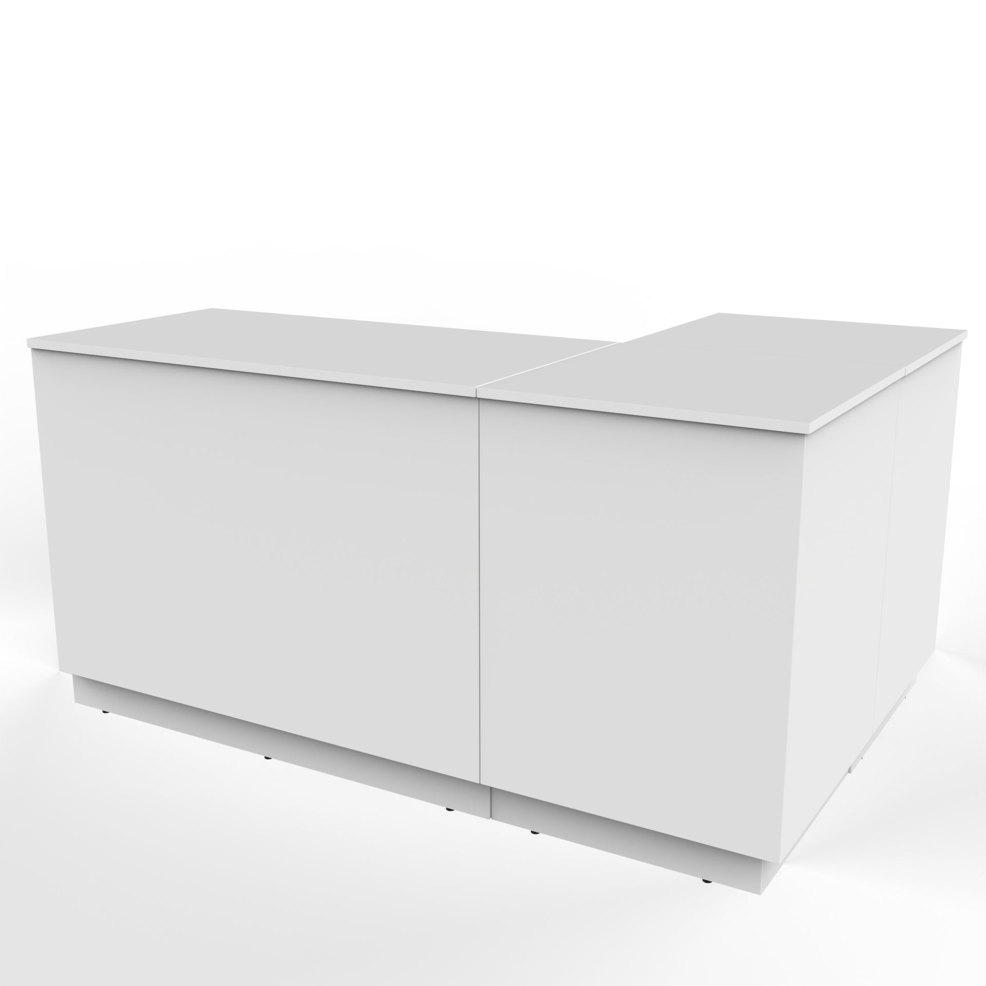 Retail counter L - shape, White 180 x 120