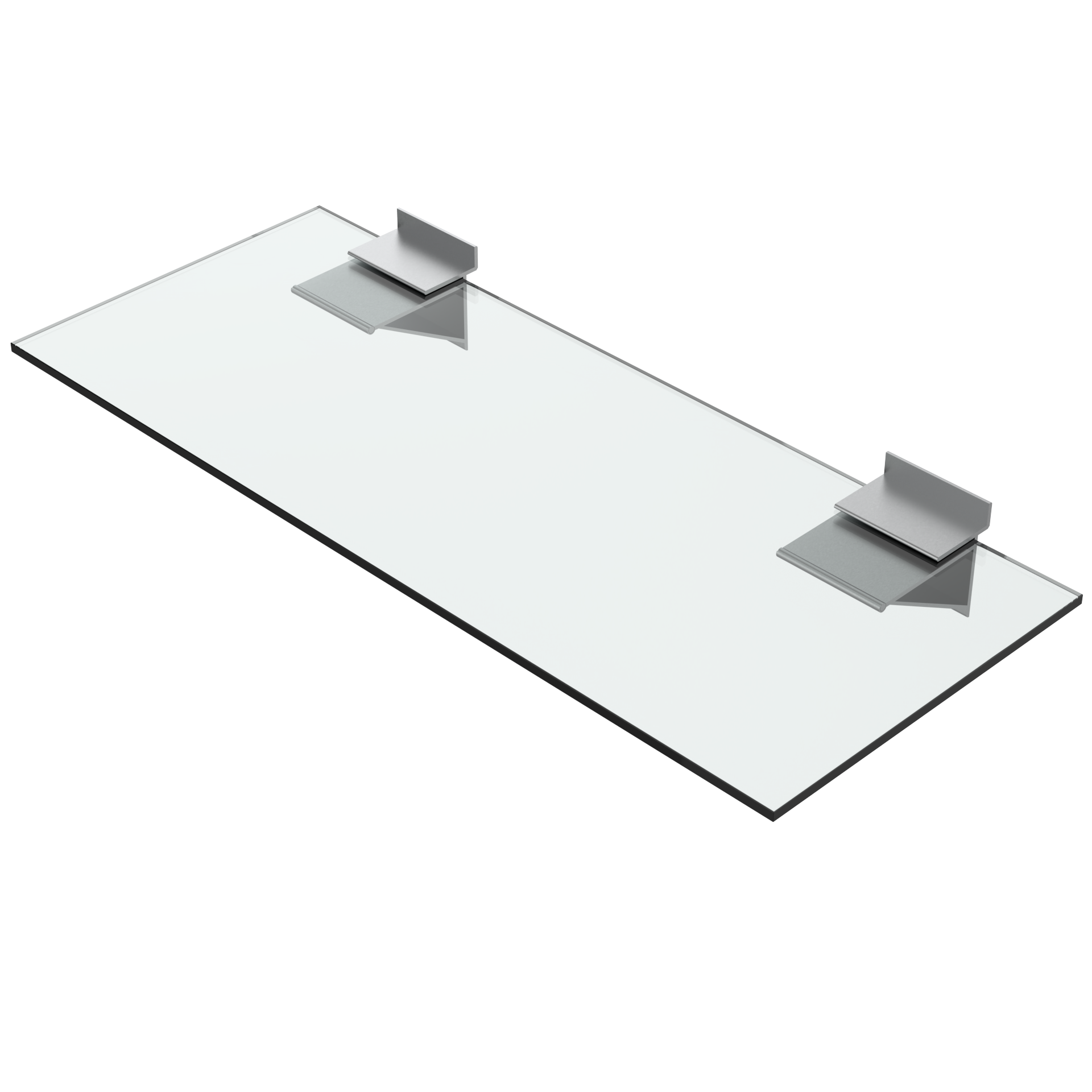 10 pairs - Glasplattenträger mit Gummilippefür 6mm glas