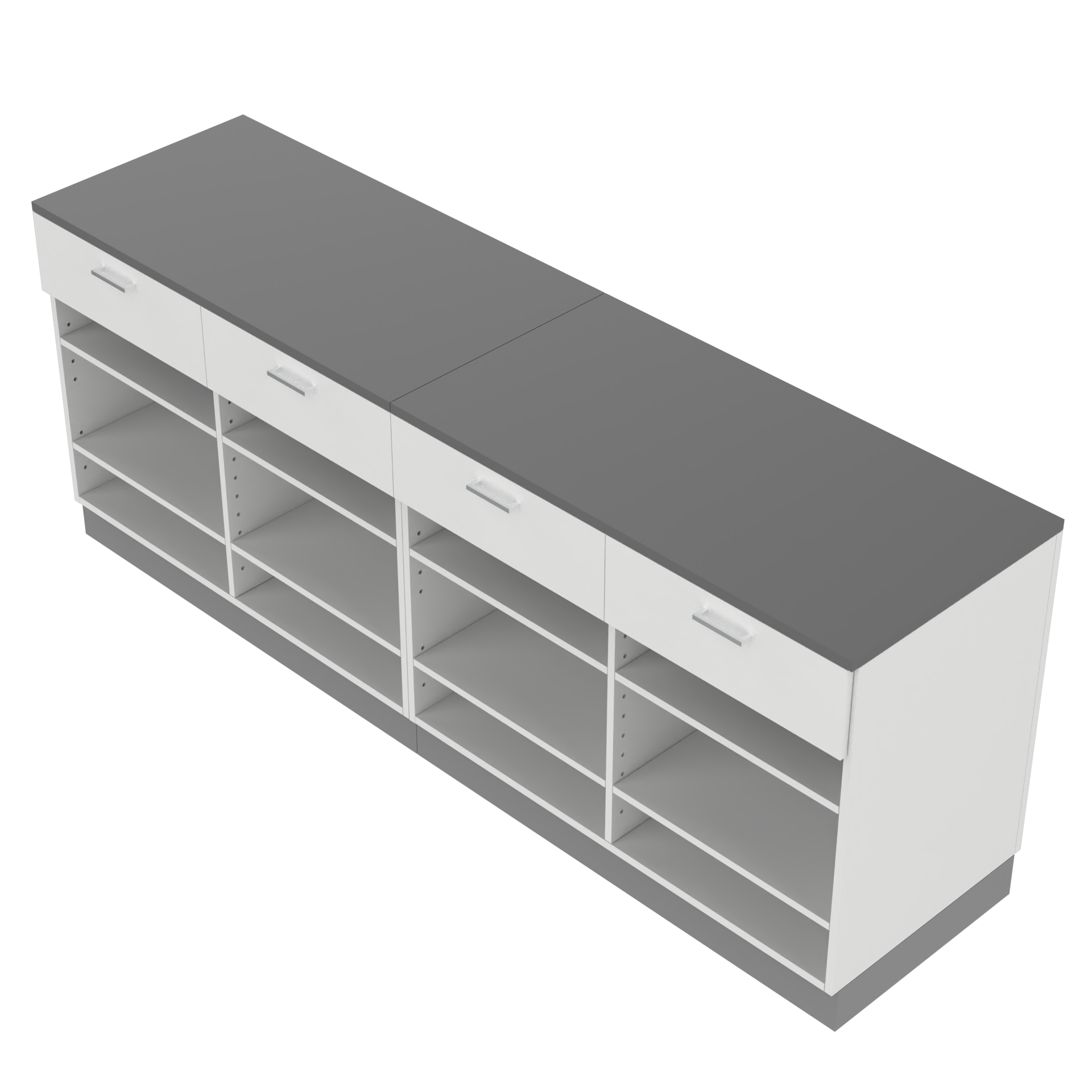 Verkaufstheke I - form Platina/Weiß/Graphite - 240